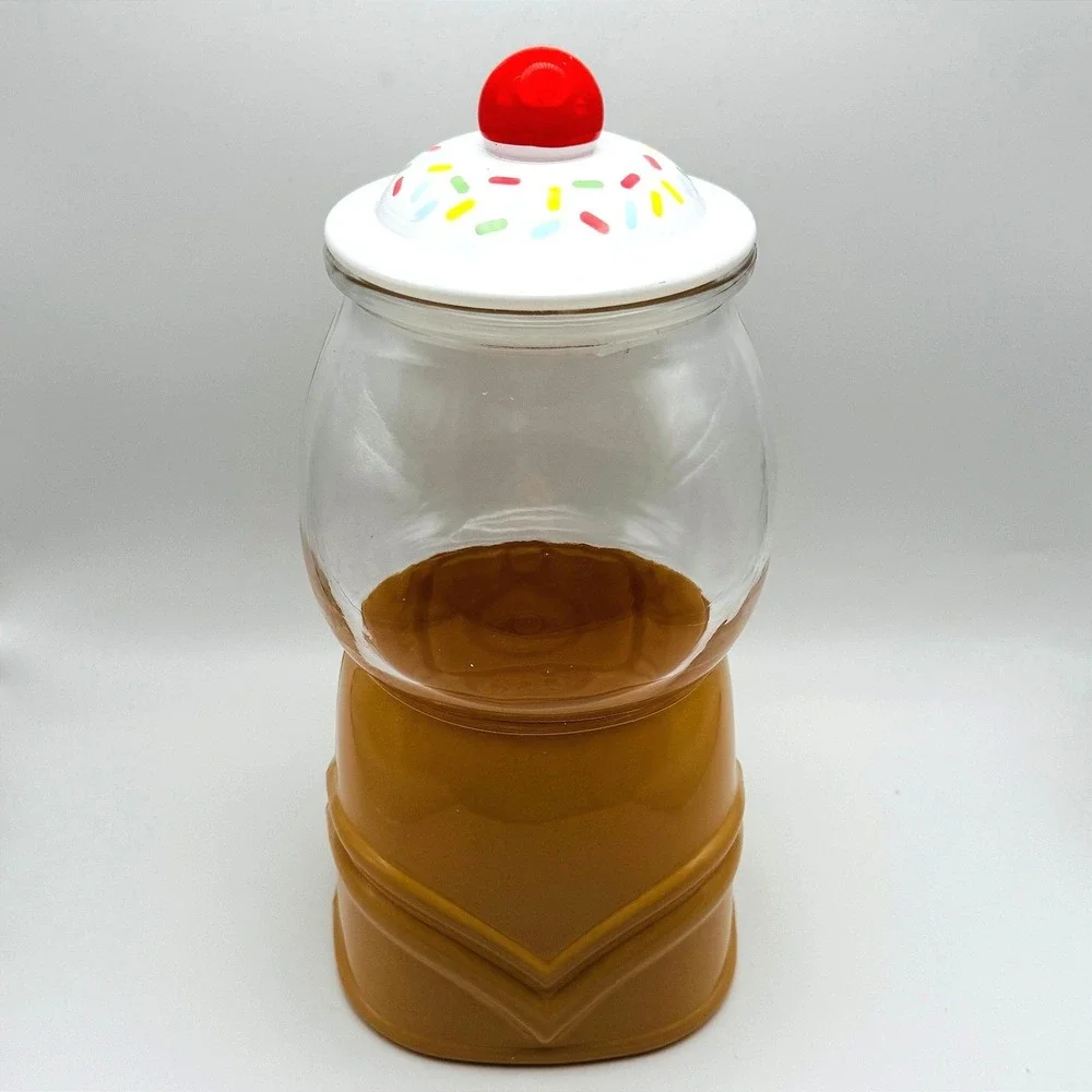 Target Gumball Machine Cookie Jar Candy Canister 25¢ Glass Nostalgic Retro